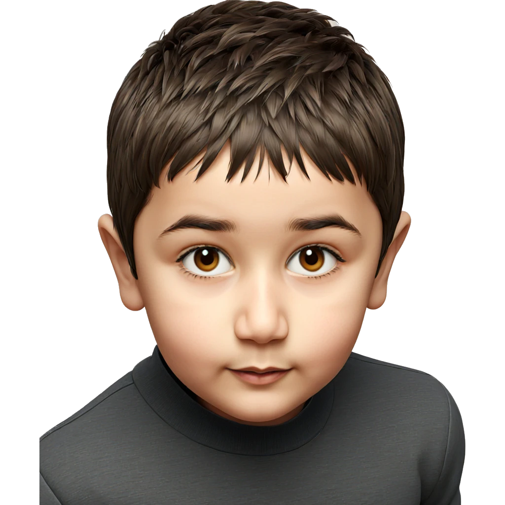 brown haired boy portrait emoji