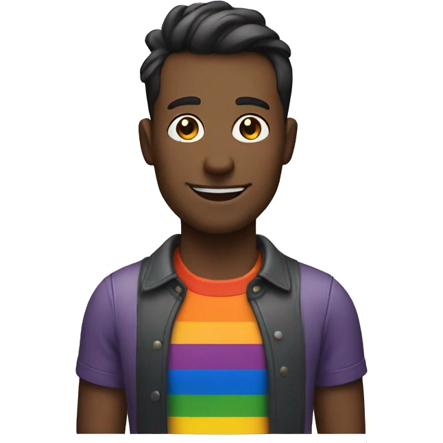 Gay pride man emoji