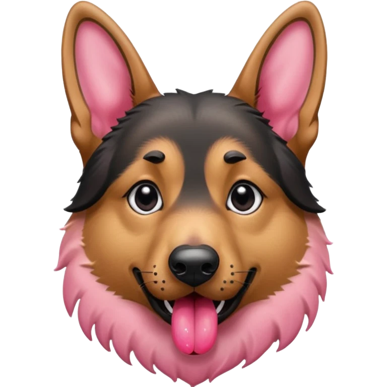 make tongue longer on German Shepard emoji