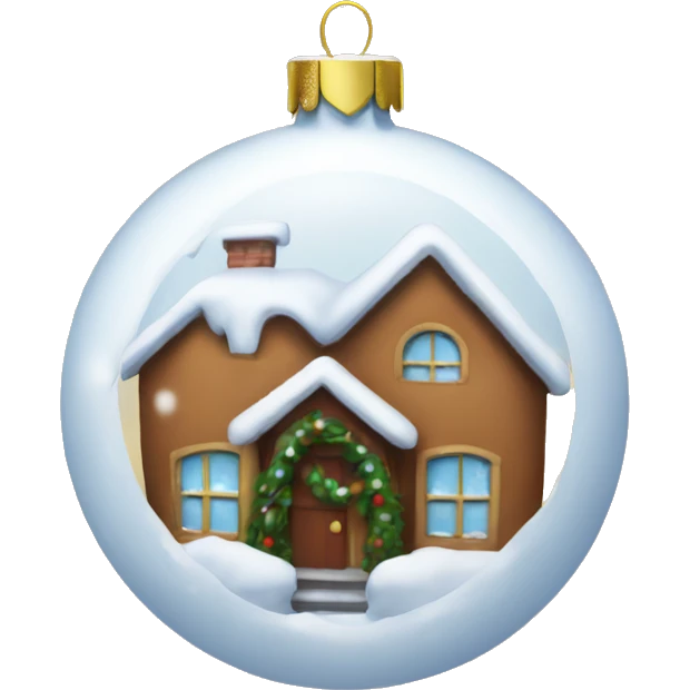 christams ornament with snow on it emoji