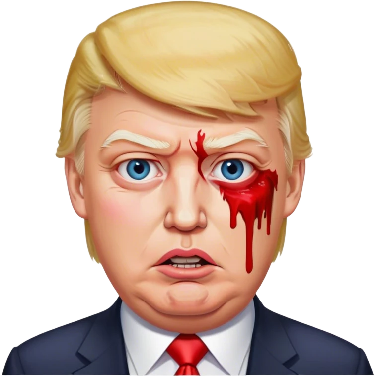 Trump losing blood emoji