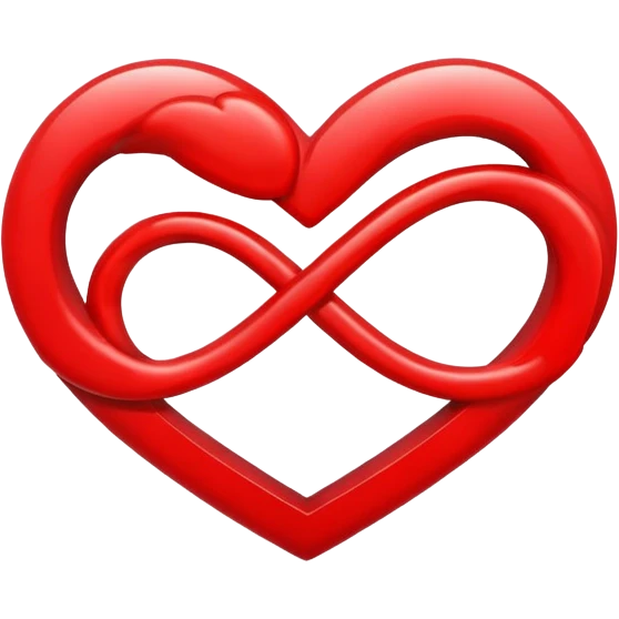 Heart with infinite sign emoji