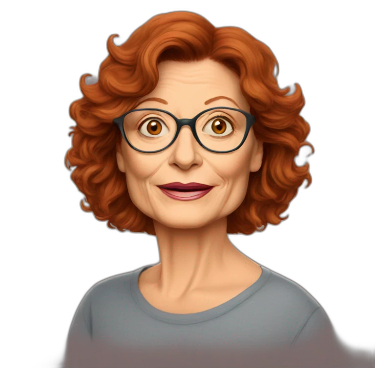 actor susan sarandon cartoon wearing tee emoji