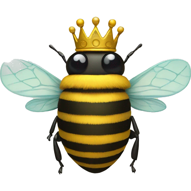 bumblebee wearing a crown emoji