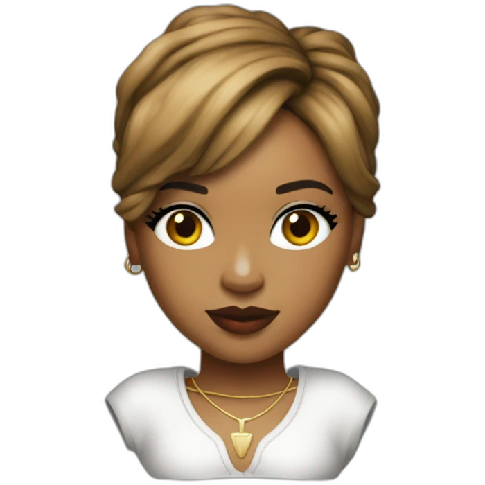 Rihannna qui joue à un jeux vidéo  emoji