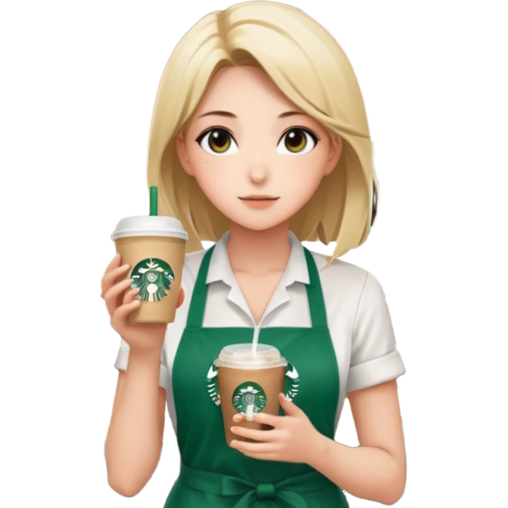 Garota de anime da Starbucks mostra seios emoji
