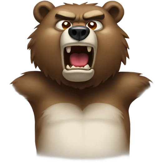 angry bear emoji