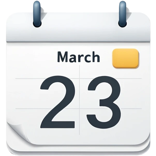 calender on March 23th emoji
