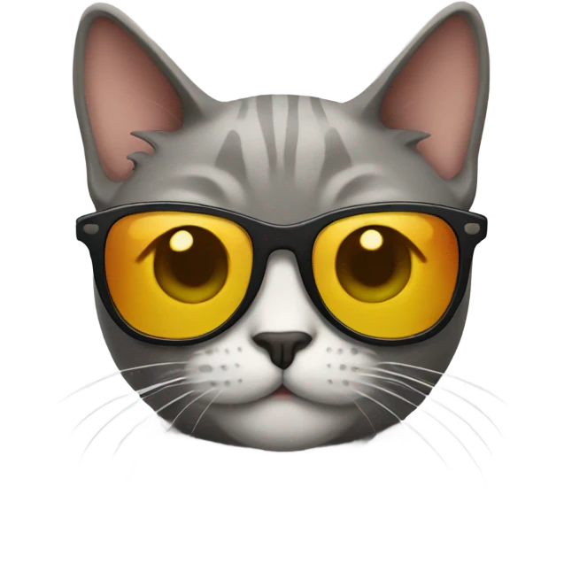 Cat with sunglasses emoji