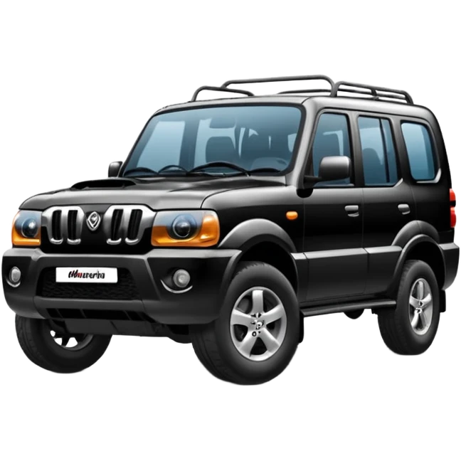 Mahindra black Scorpio S11 3D emoji  emoji