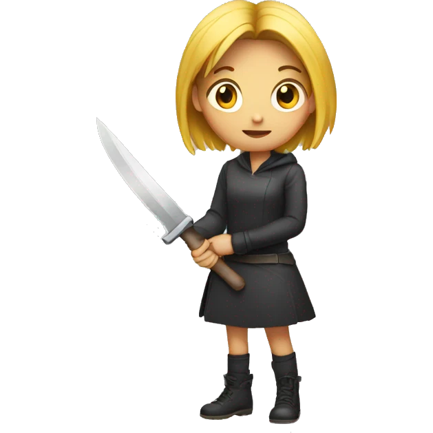 Girl with knife emoji