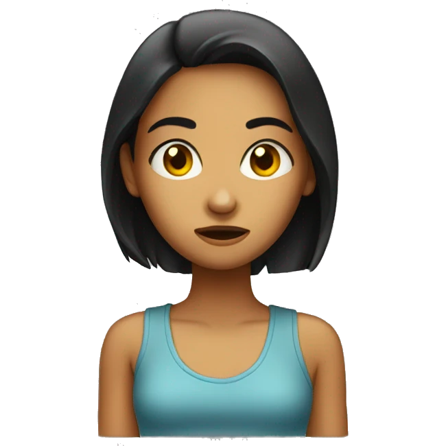 suspicious girl emoji
