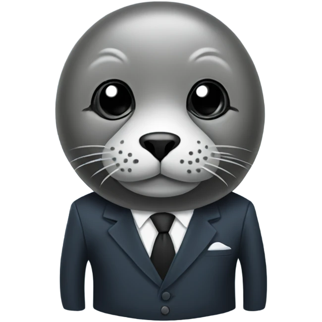 Seal in a suit emoji