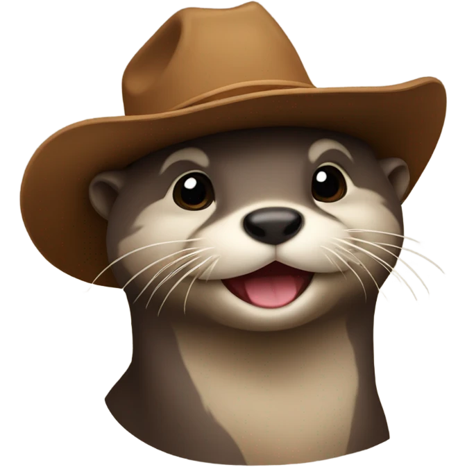 Otter wearing cowboy hat emoji