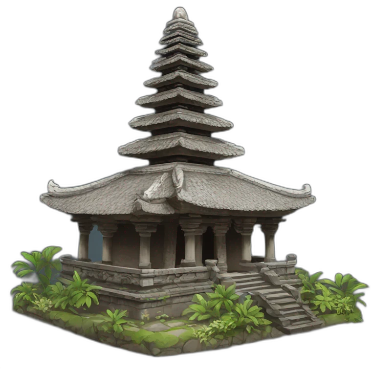 Common bali temple which usually found near the beach emoji