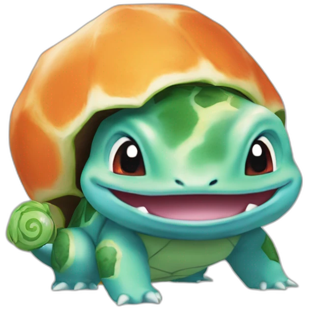 Bulbasaur behind charmander and squirtle emoji