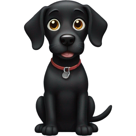 Black dog emoji
