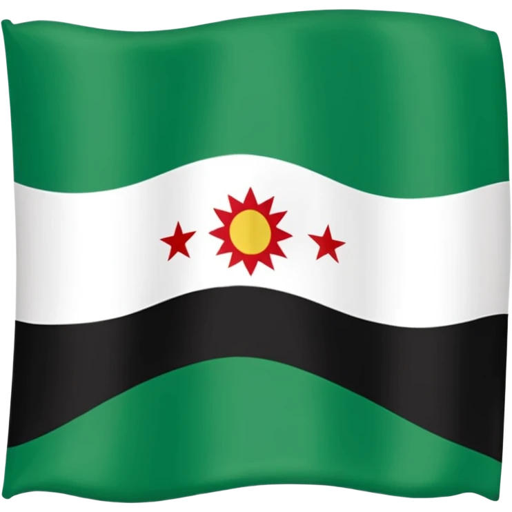 Just do a simple flag I want to put in my bio. Have u seen the panjshir flag do that it’s not in the emojis but make it exactly like the picture don’t add anything else. something on the middle search it up and make it in a shape of flag like the emojis no it’s goes like green on  emoji