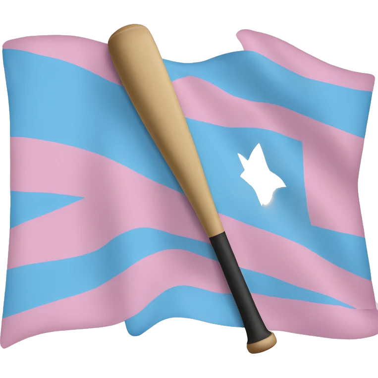 Transgender flag baseball bat emoji