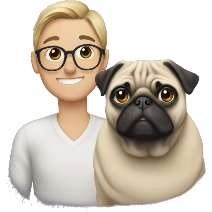 Pug and me emoji