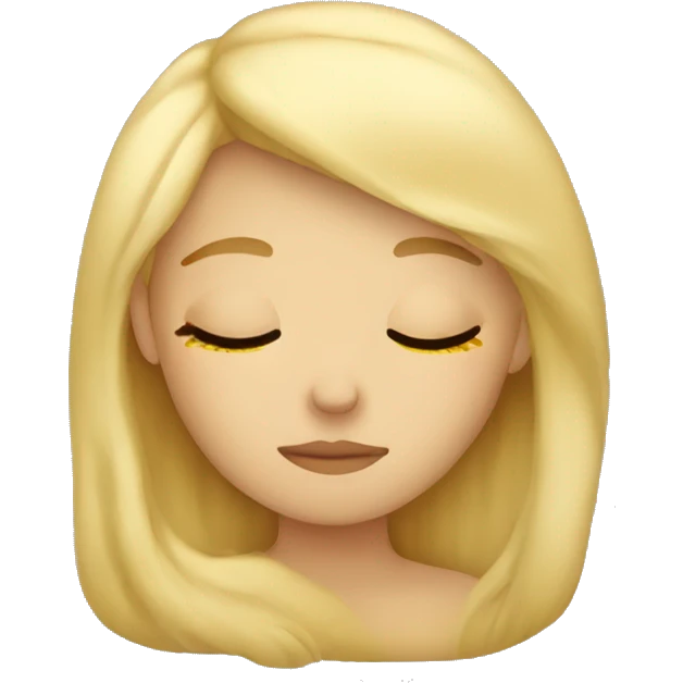 blond girl sleeping  emoji