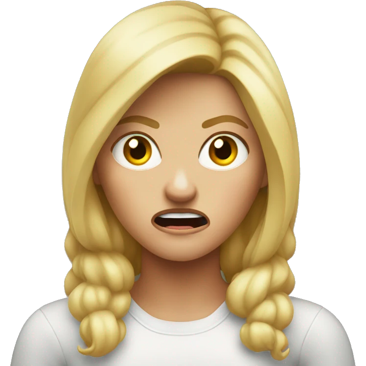 very angry blonde: woman, with horns, angry  emoji