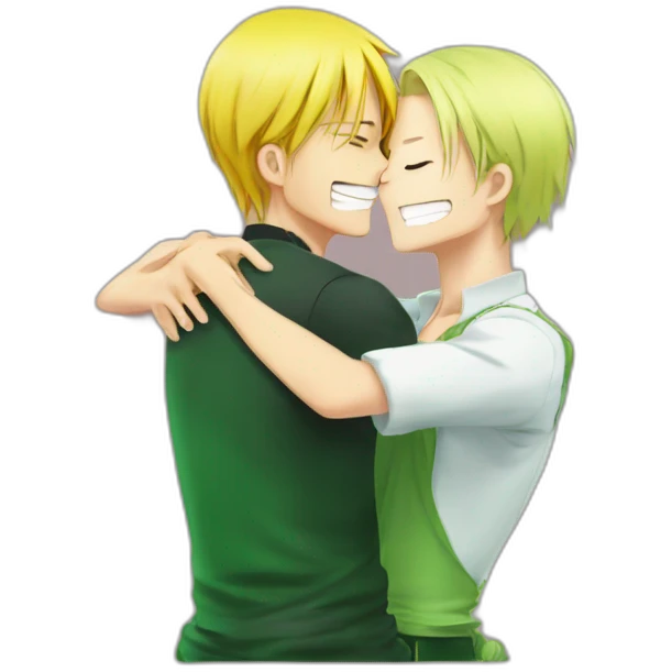 sanji embrace zoro emoji