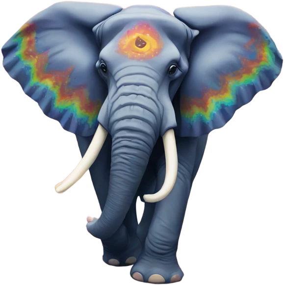 Psychedelic elephant emoji