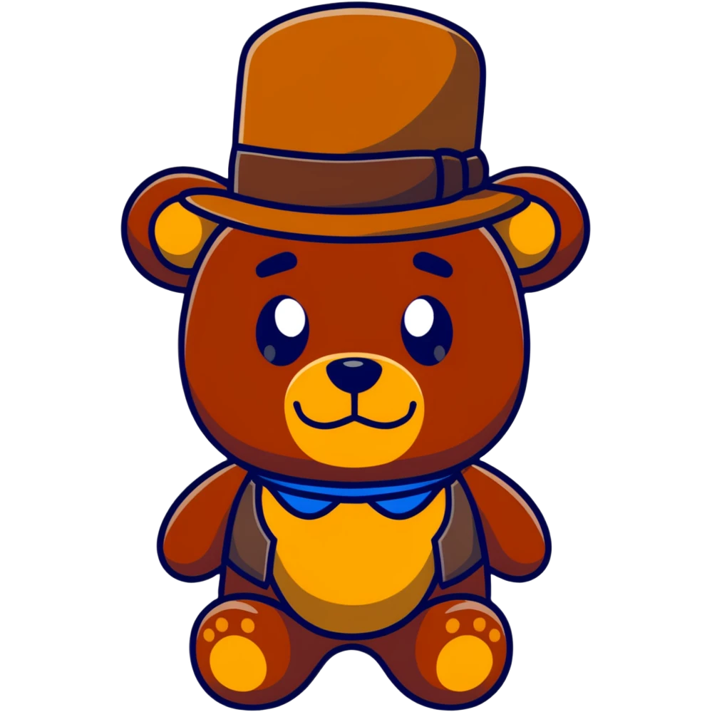 Freddy Fazbear with hat emoji