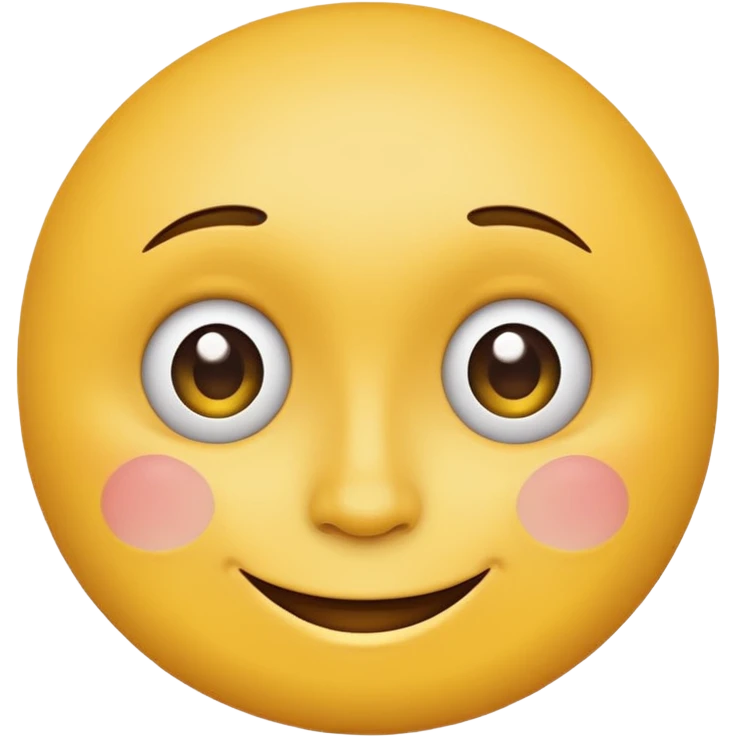 Round yellow face giving side eye emoji