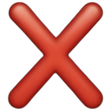 Create a red 'X' emoji emoji