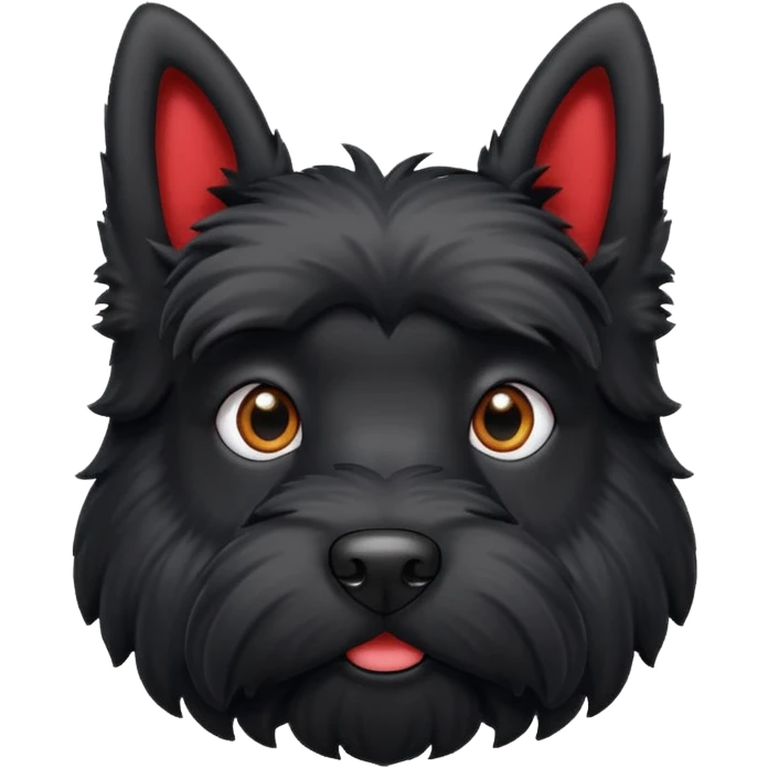 Black scottie dog  emoji