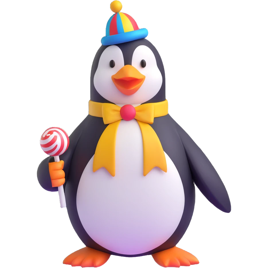 penguin clown emoji