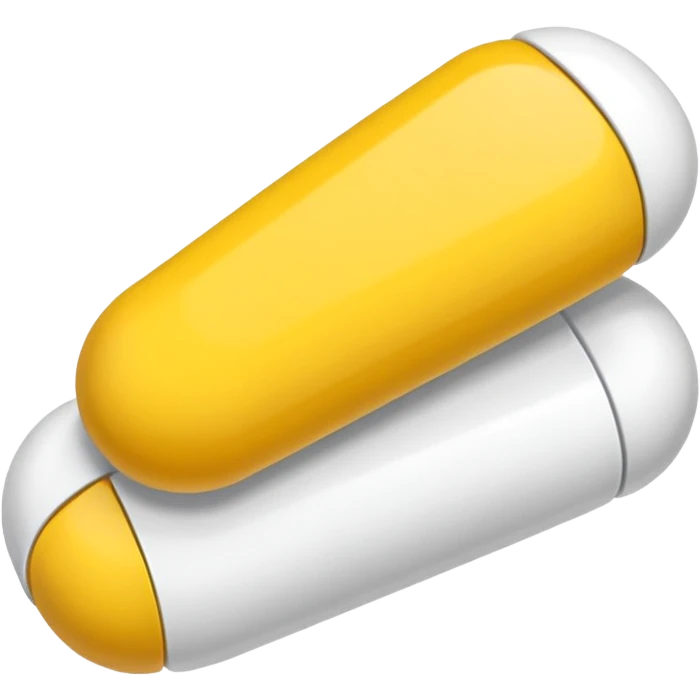 pill emoji yellow and white emoji