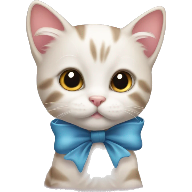 Kitten with bow  emoji