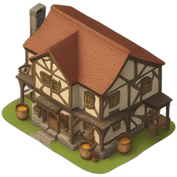 isometric tavern building emoji