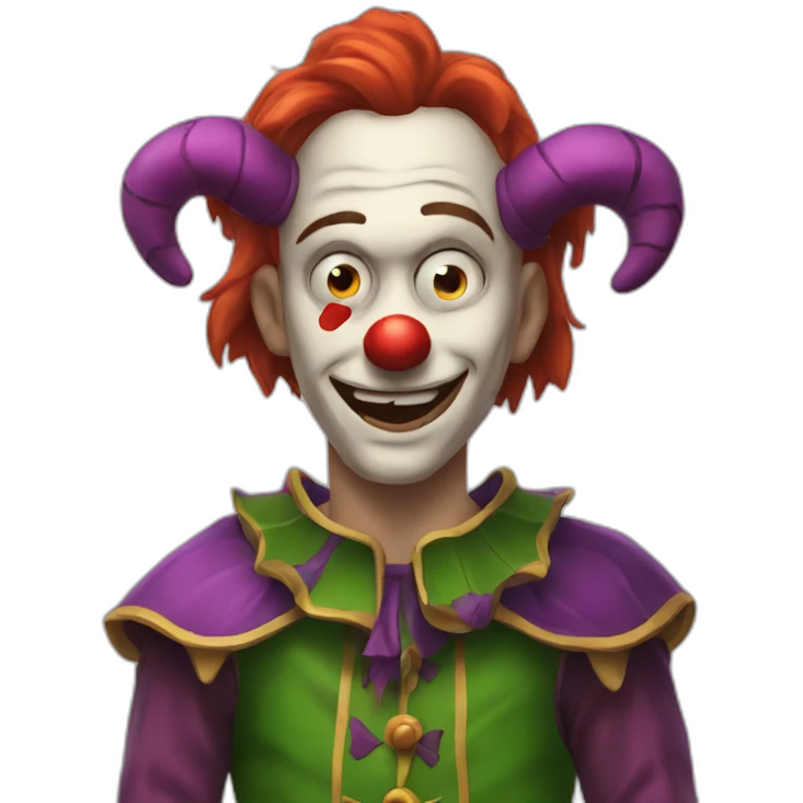 sad-jester-trying-to-smile emoji