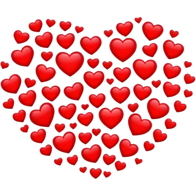 A love emoji with more hearts then ever emoji