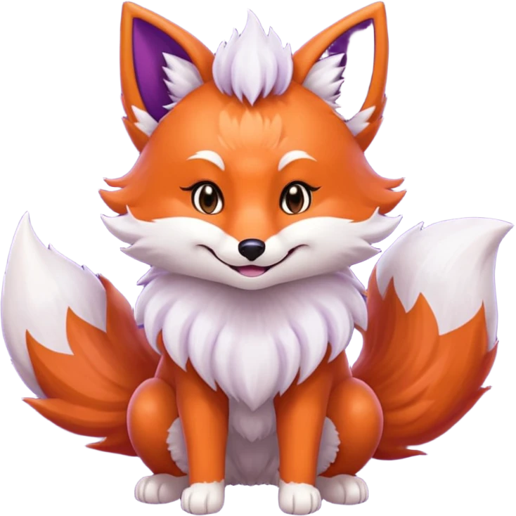 Purple kitsune emoji