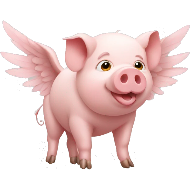 Pig with wings emoji