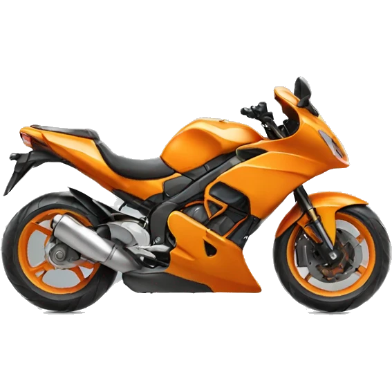 Cat orange motorbike emoji