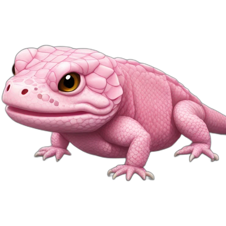 fat pink tegu lizard emoji