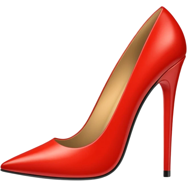single fire red stiletto shoe emoji