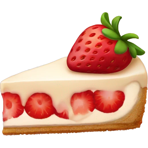 Strawberry cheesecake emoji