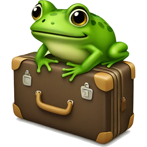 Frog in a suitcase  emoji