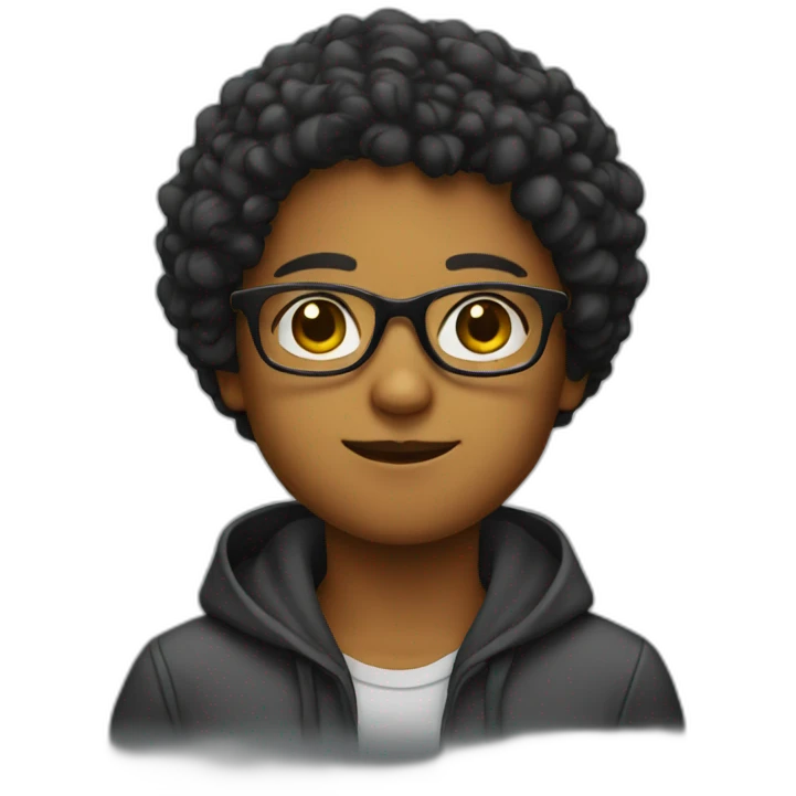 Young, with glasses, bold emoji