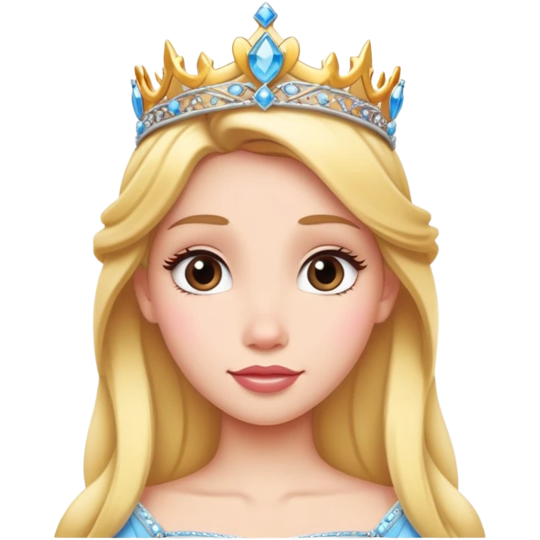 Disney princess face with tiara emoji