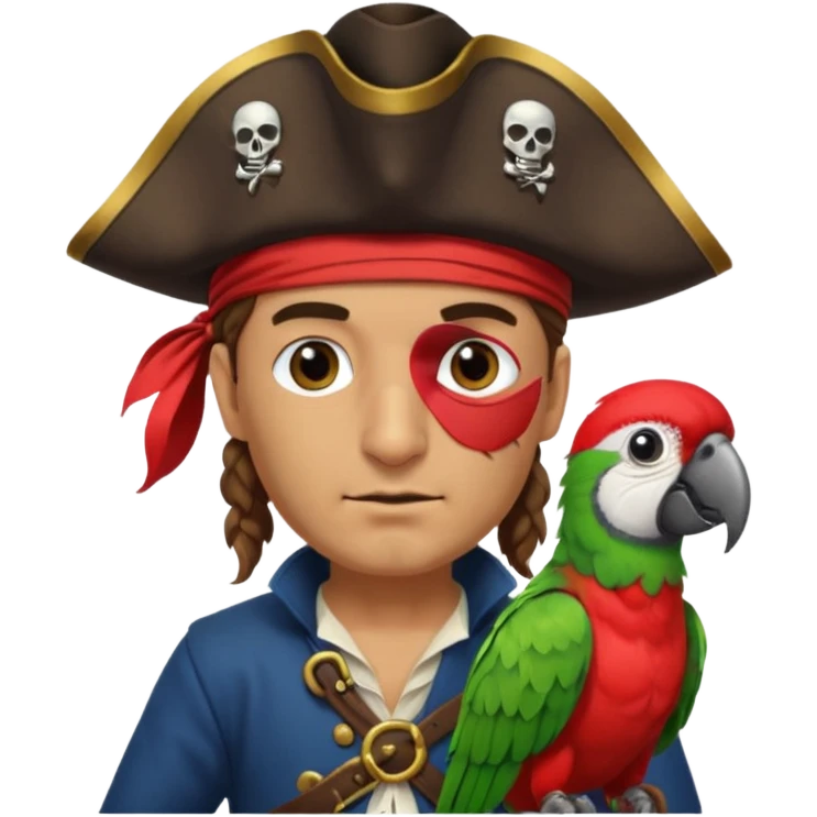 pirate and parrot emoji