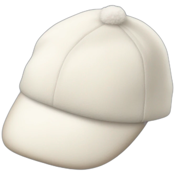white thick wool cap piece of clothing emoji