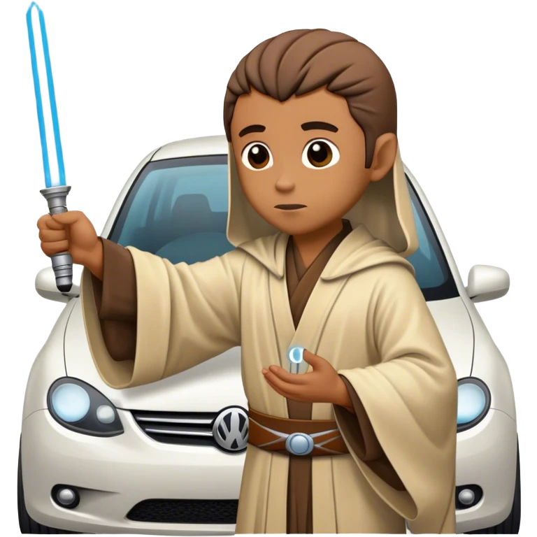 Jedi blessing a car emoji